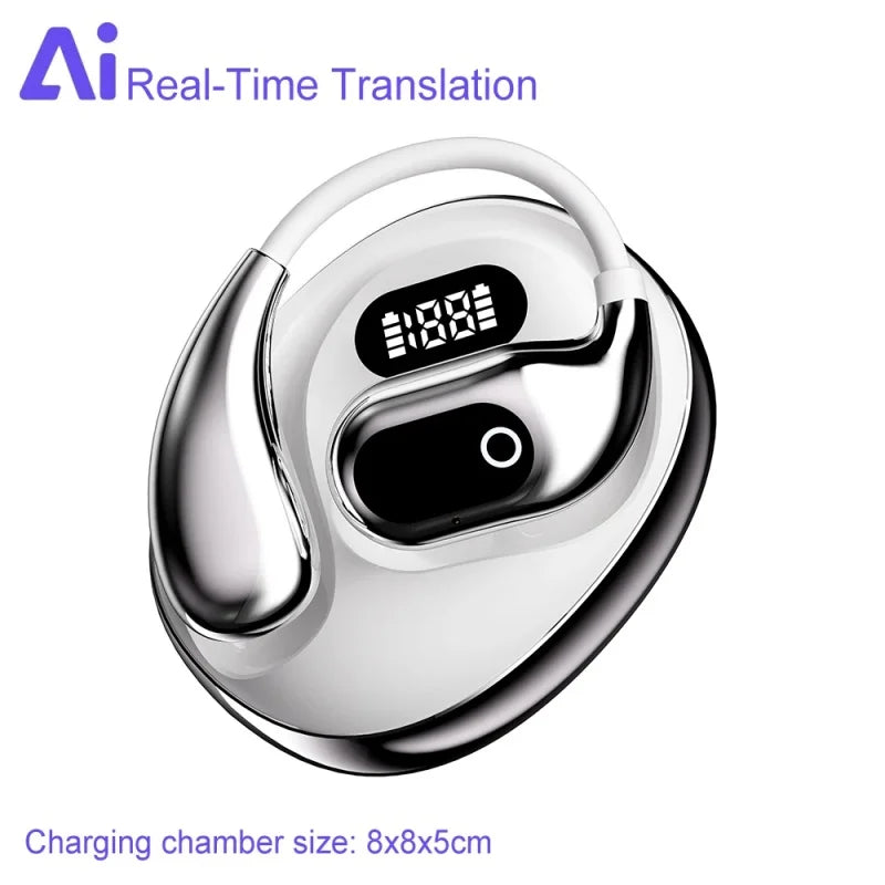 אוזניות מתרגם קוליות אלחוטיות בלוטות' עם 144 שפות לעסקים ונסיעות