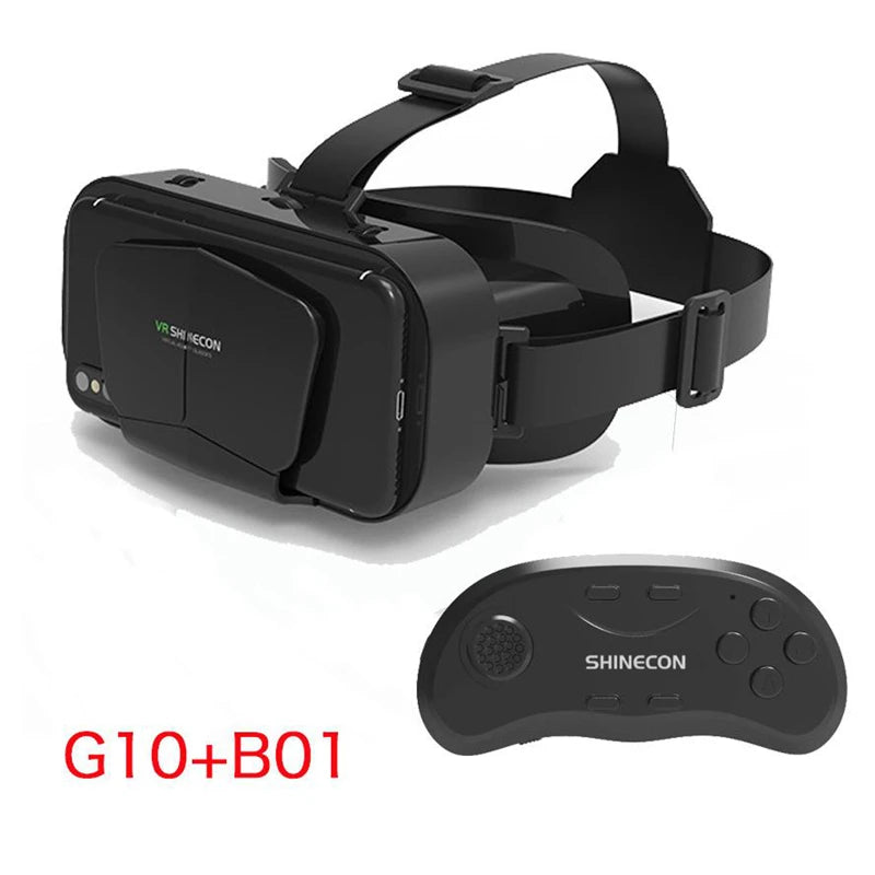 משקפי מציאות מדומה תלת מימדיים של שיאומי G10, מכשיר משקפי קסדה עם עדשות אוזניות עם בקרי משחק, סמארטפון, טלפון סלולרי, משקפי VR ניידים