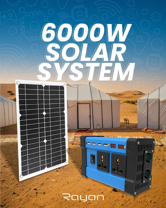 מהפך 6000W גנרטור סולארי 12v עד 220v עם פאנל סולארי ובקר