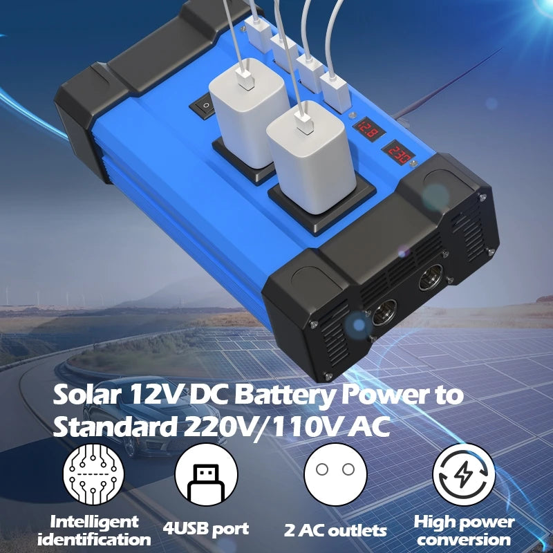 6000W Solar Inverter Kit 600W Solar Panel 100A Charge Controller 220V Off-Grid Power System