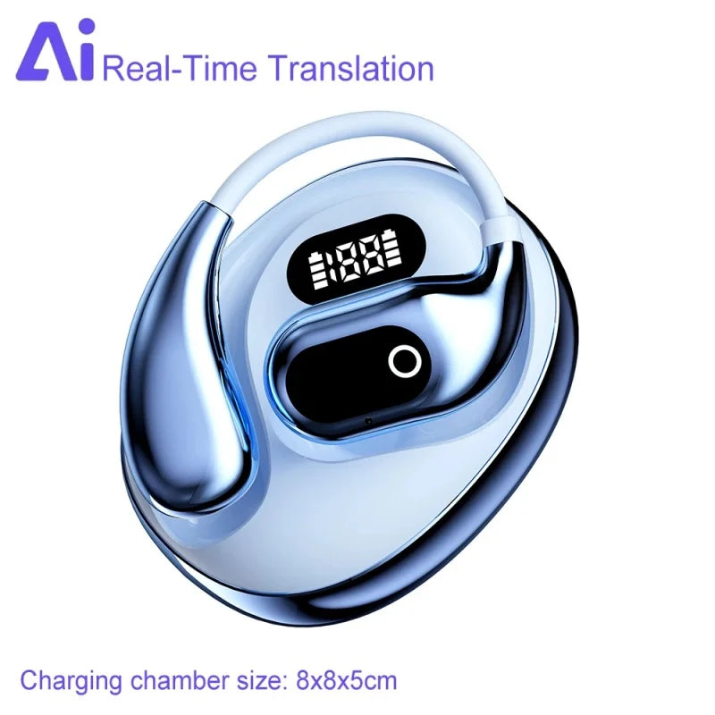 אוזניות מתרגם קוליות אלחוטיות בלוטות' עם 144 שפות לעסקים ונסיעות